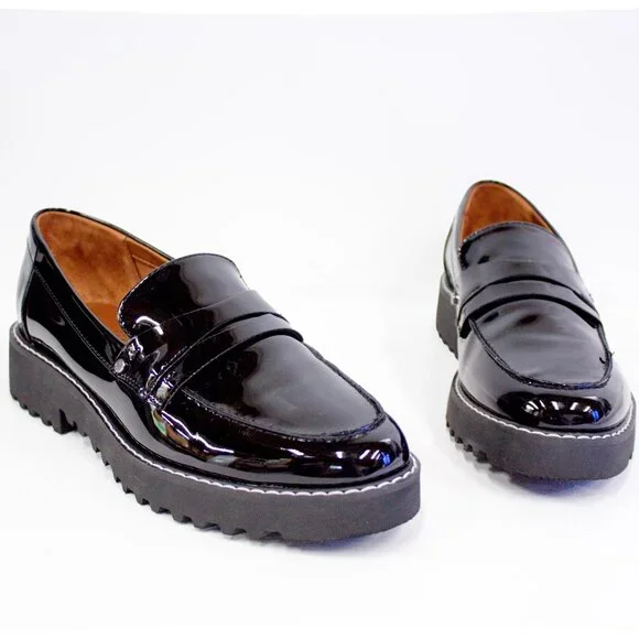 Franco Sarto Cassandra Platform Penny Loafer Black Slip-On Womens Shoes Size 6.5 - Picture 3 of 10